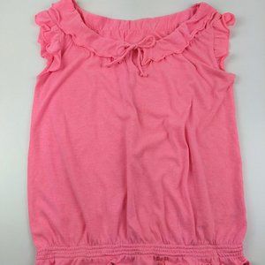 Hot Pink Sleeveless Girls Top Medium